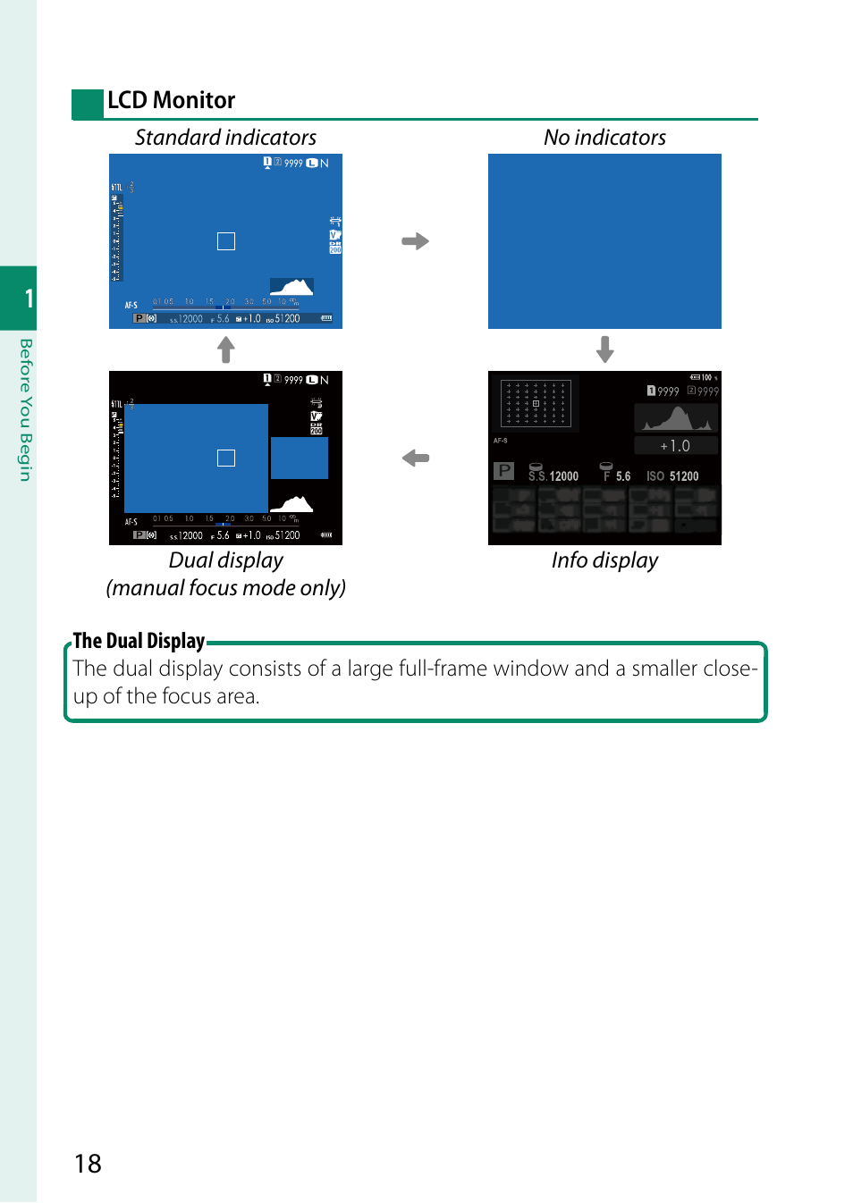 Lcd monitor | FujiFilm GFX 50S User Manual | Page 36 / 268