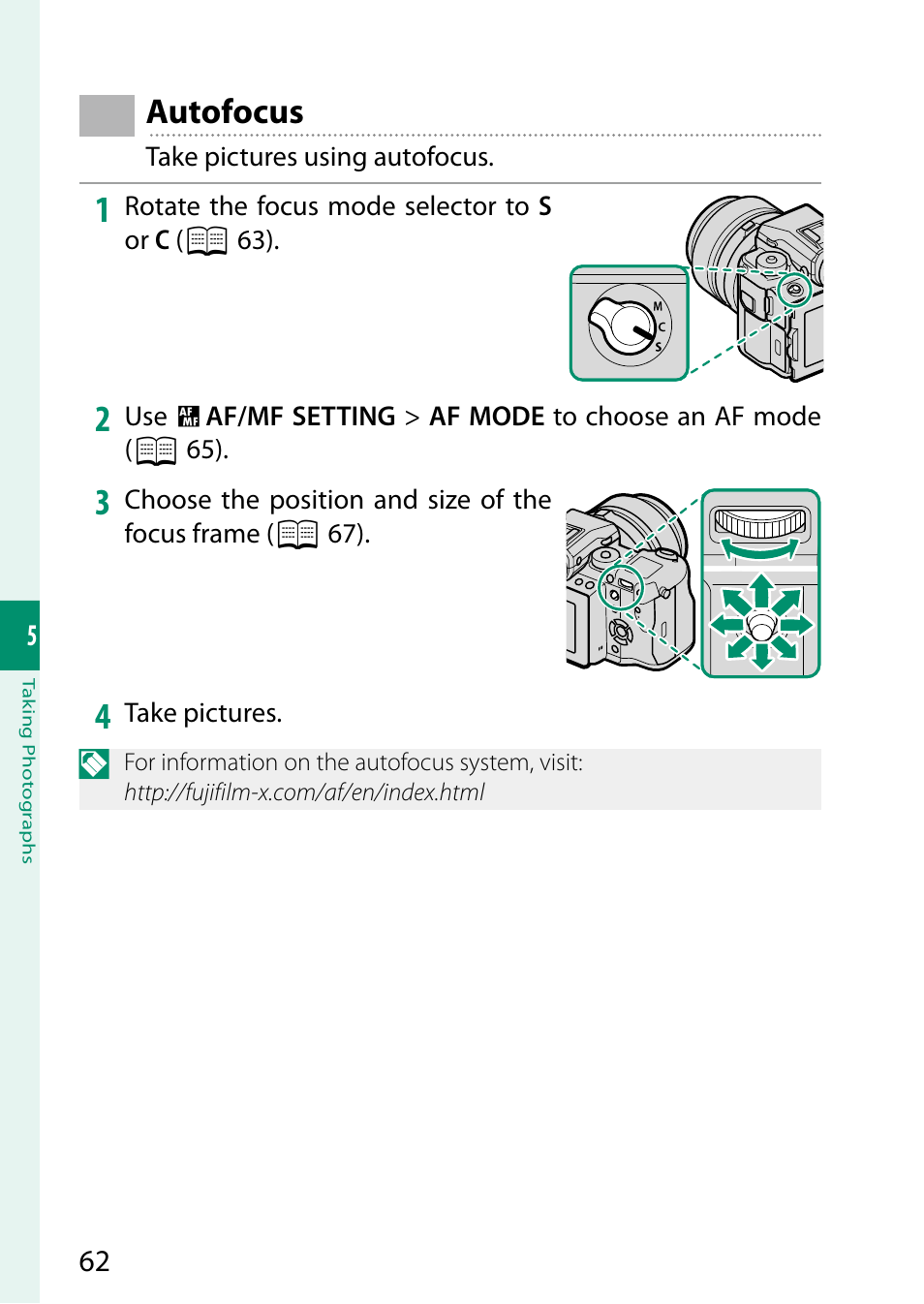 Ocus, Autofocus | FujiFilm GFX 50S User Manual | Page 80 / 268