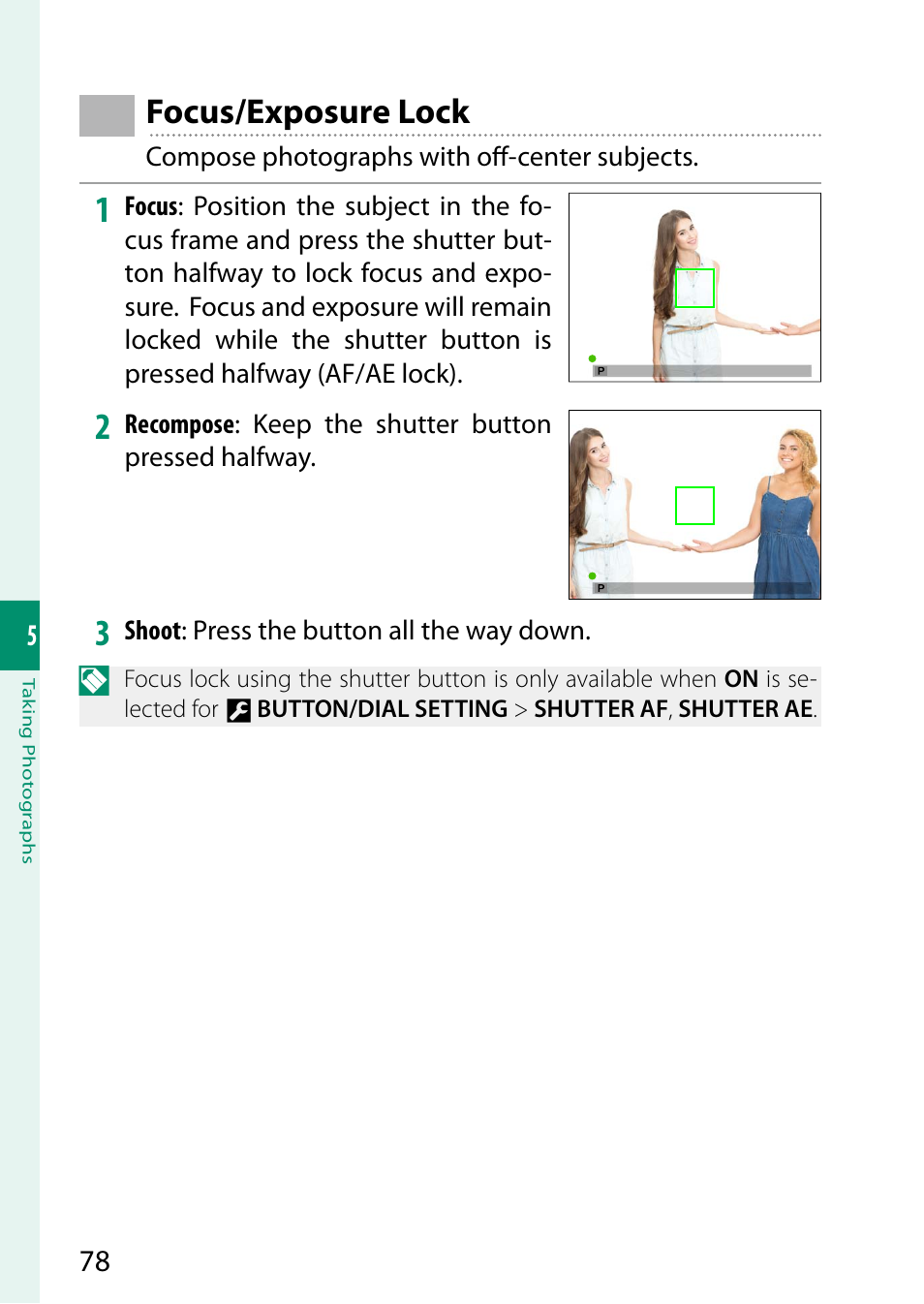 Focus/exposure lock | FujiFilm GFX 50S User Manual | Page 96 / 268