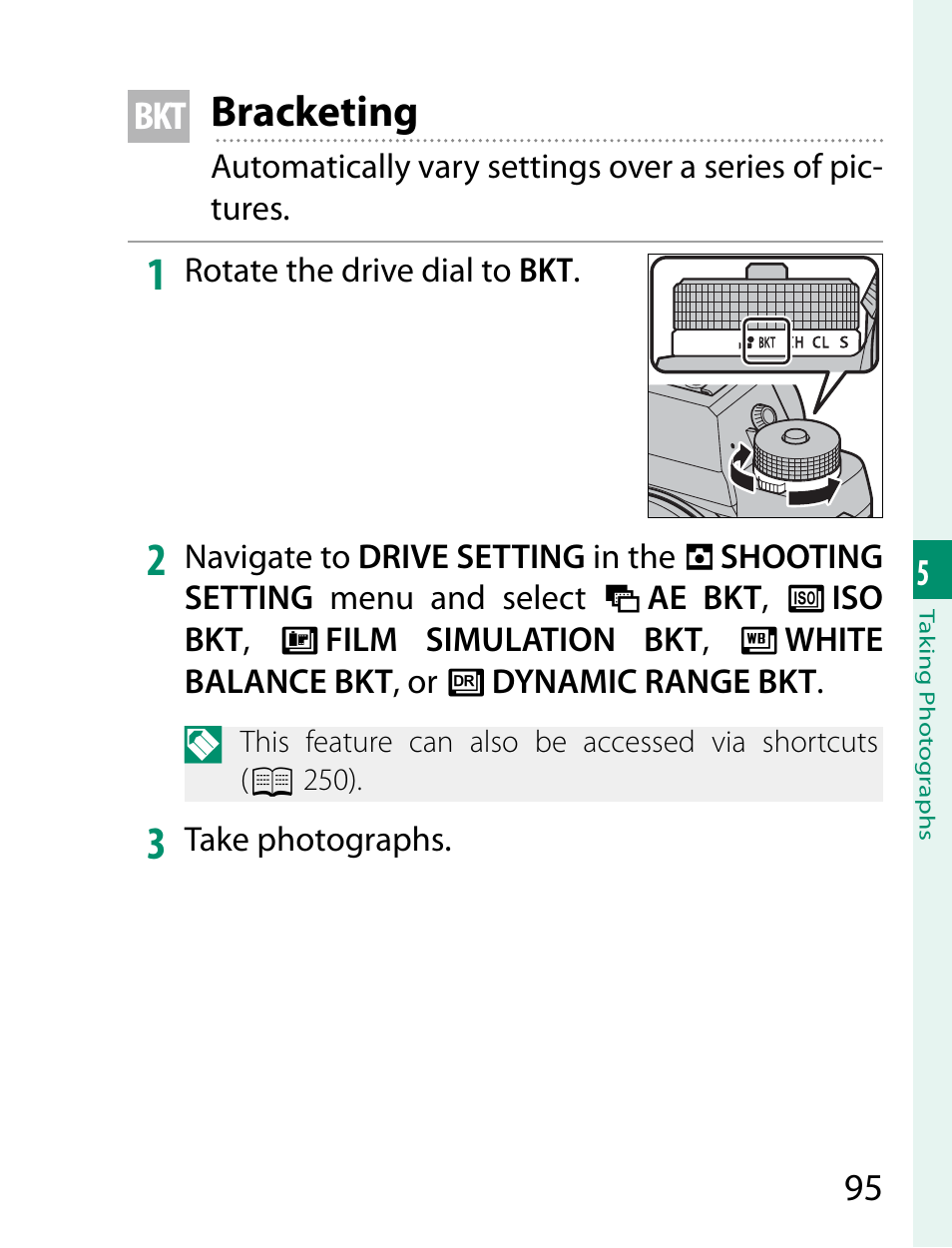 Bracketing | FujiFilm X-T2 User Manual | Page 117 / 368