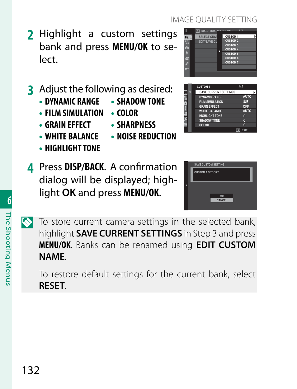 Adjust the following as desired | FujiFilm X-T2 User Manual | Page 154 / 368