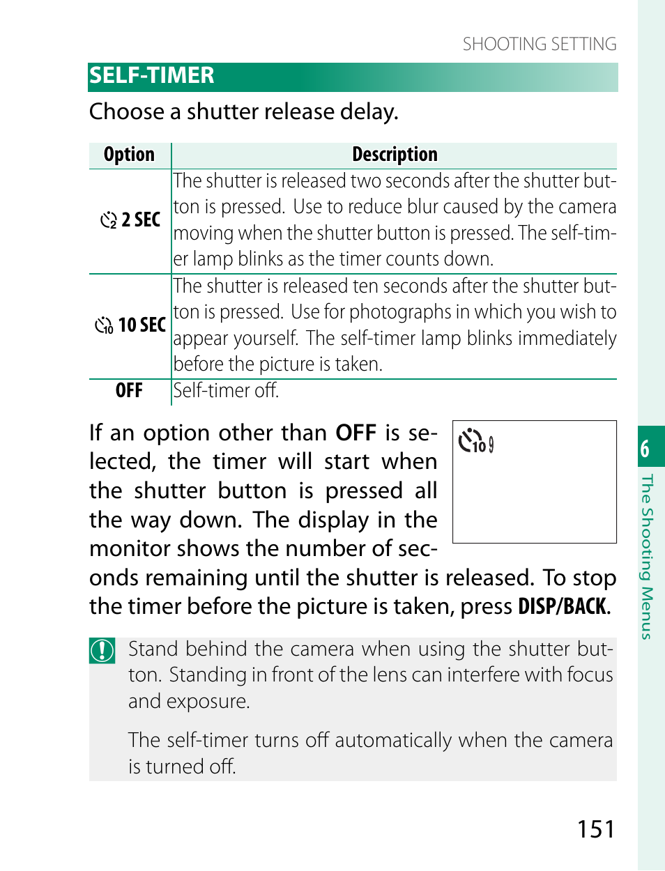 Timer | FujiFilm X-T2 User Manual | Page 173 / 368