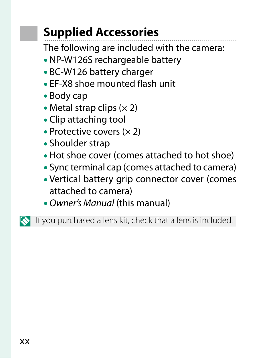 FujiFilm X-T2 User Manual | Page 20 / 368