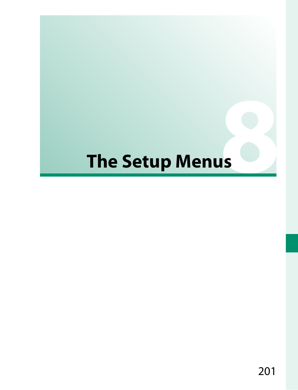 The setup menus | FujiFilm X-T2 User Manual | Page 223 / 368