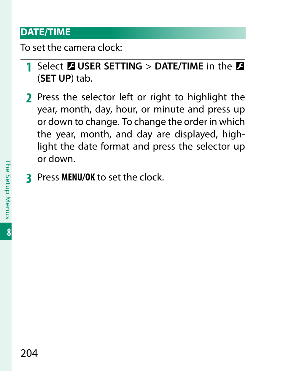 Te/time | FujiFilm X-T2 User Manual | Page 226 / 368