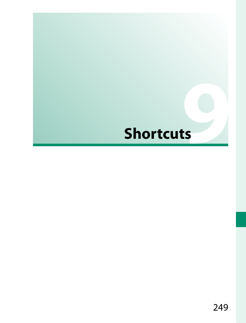 Uts 249, Shortcuts | FujiFilm X-T2 User Manual | Page 271 / 368