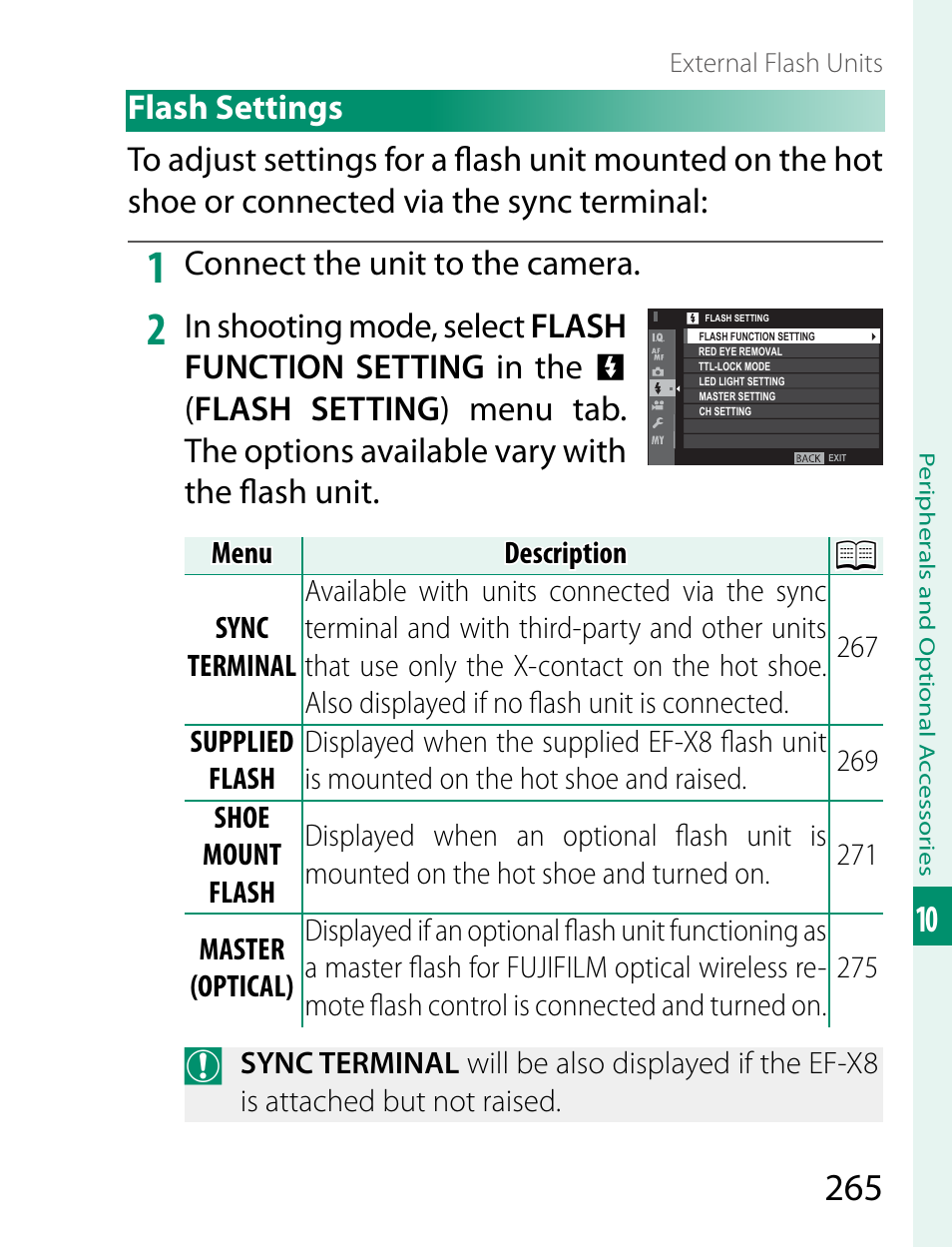 Connect the unit to the camera | FujiFilm X-T2 User Manual | Page 287 / 368