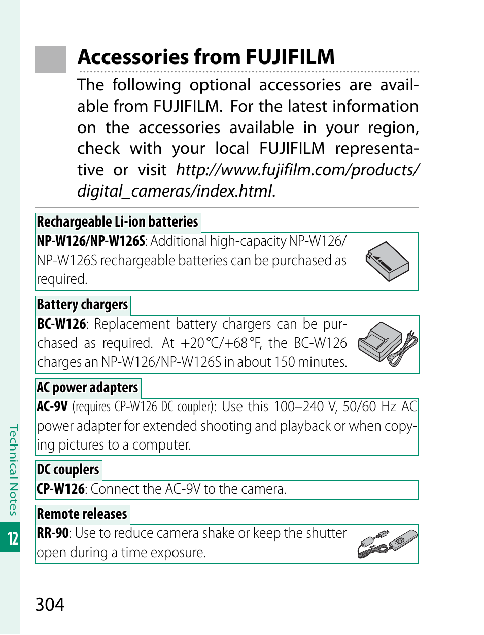 Accessories from fujifilm | FujiFilm X-T2 User Manual | Page 326 / 368