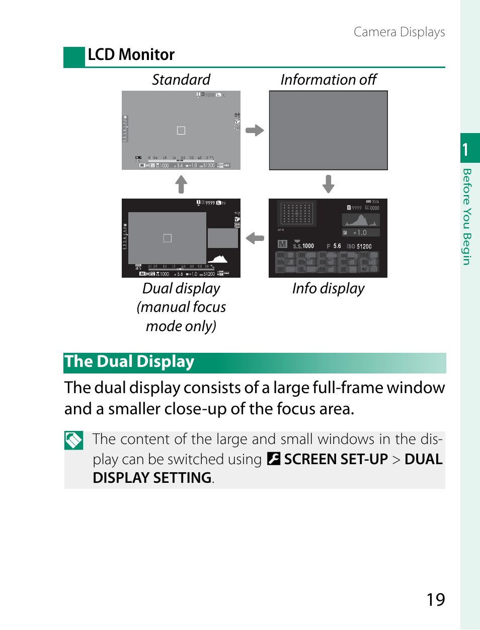 Lcd monitor | FujiFilm X-T2 User Manual | Page 41 / 368