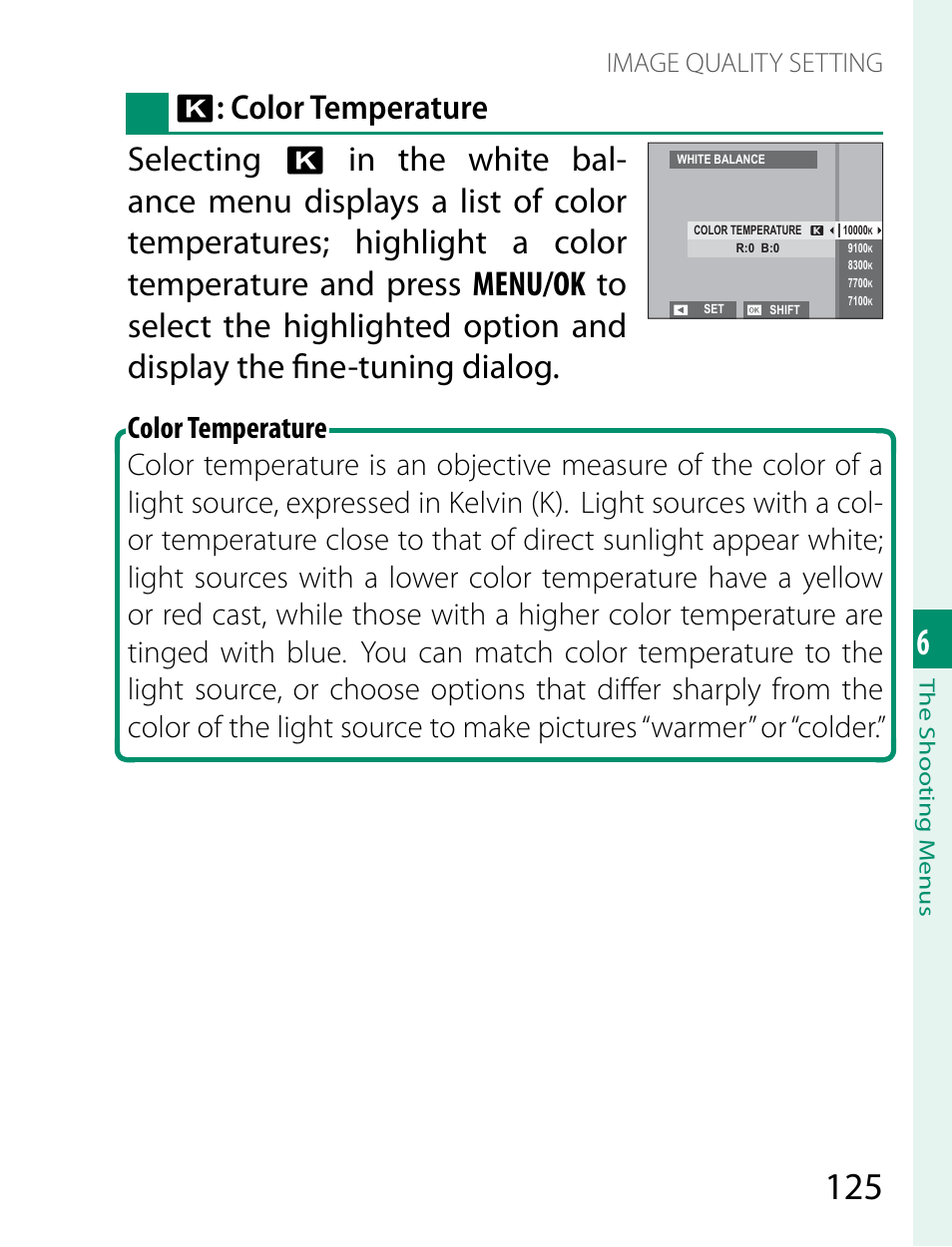 Image quality setting | FujiFilm X-T20 User Manual | Page 145 / 356