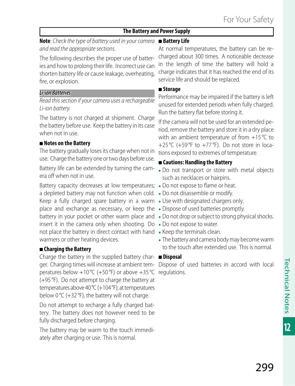 For your safety | FujiFilm X-T20 User Manual | Page 319 / 356