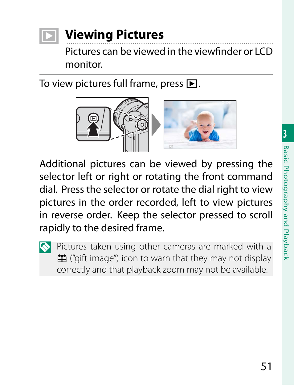 Viewing pictures | FujiFilm X-T20 User Manual | Page 71 / 356