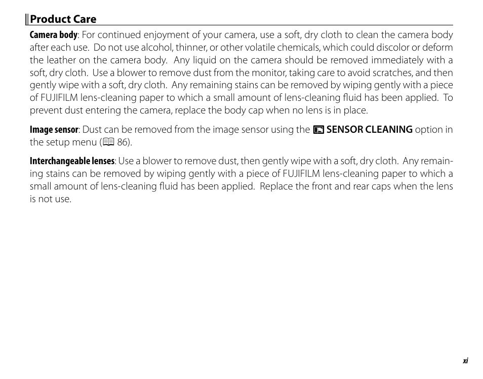 FujiFilm X-M1 User Manual | Page 11 / 148