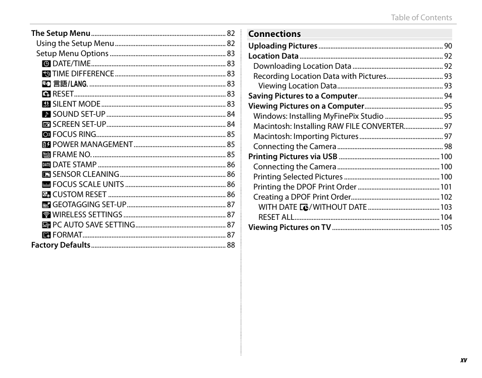 FujiFilm X-M1 User Manual | Page 15 / 148