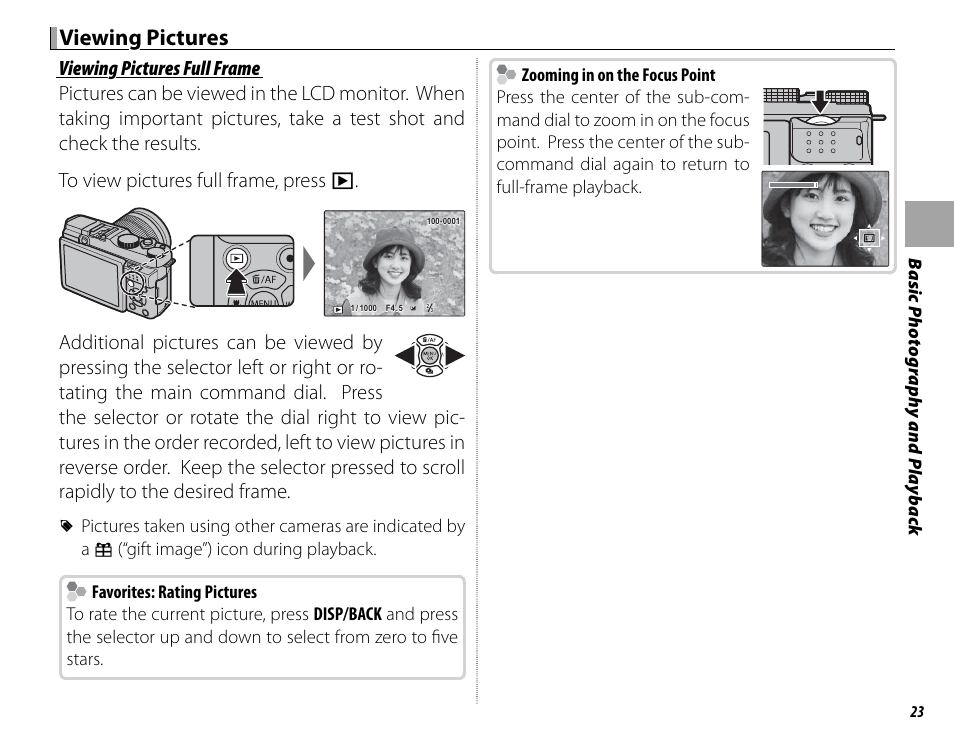 Viewing pictures | FujiFilm X-M1 User Manual | Page 39 / 148