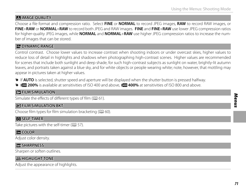 FujiFilm X-M1 User Manual | Page 87 / 148