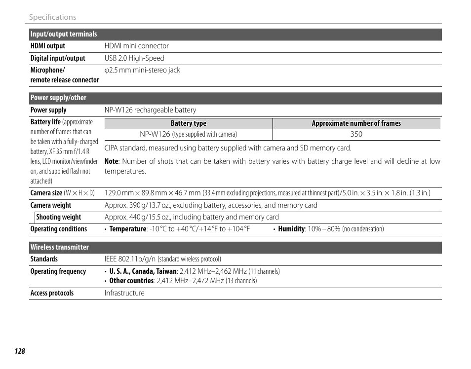 FujiFilm X-T1 User Manual | Page 144 / 152