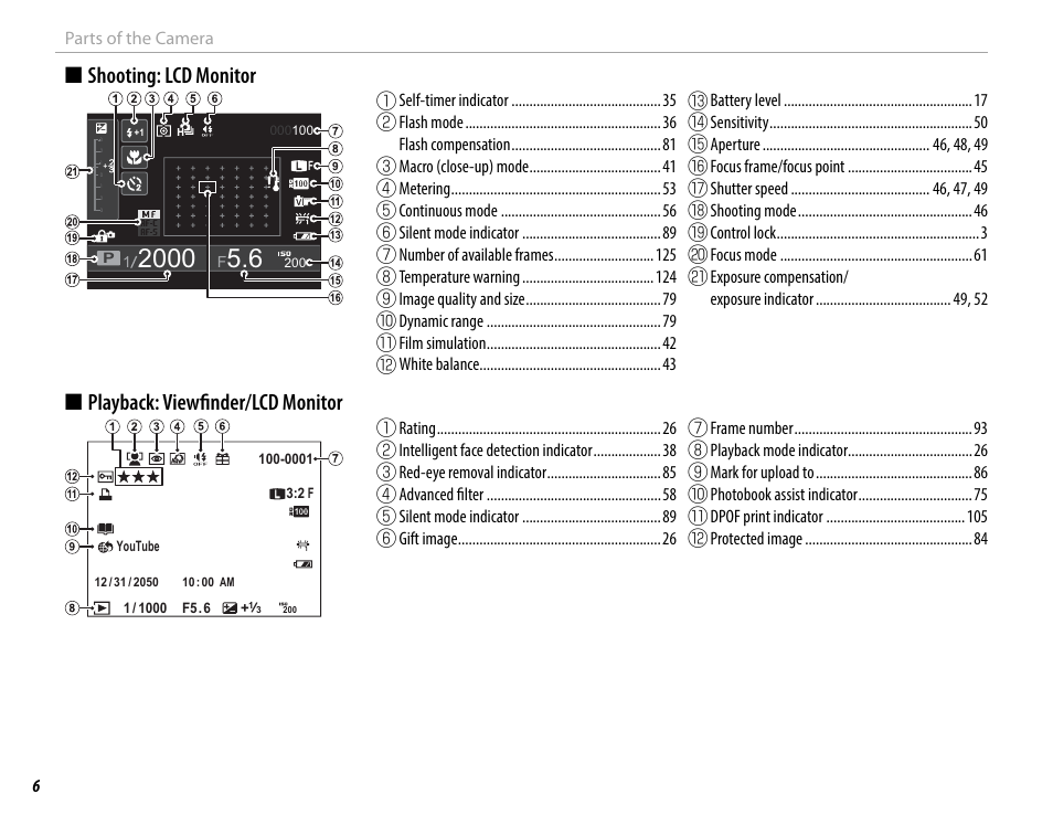 Shooting: lcd monitor, Playback: viewfi nder/lcd monitor | FujiFilm X-T1 User Manual | Page 22 / 152