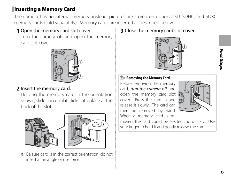 Click | FujiFilm X-T1 User Manual | Page 31 / 152