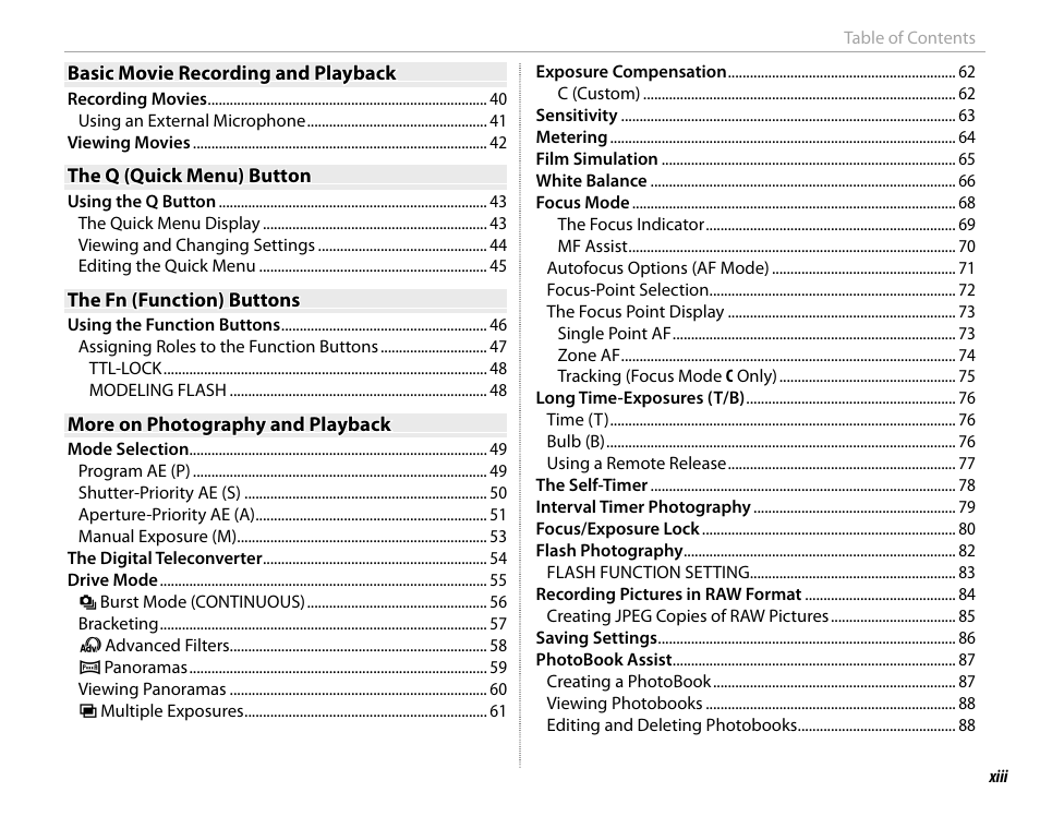 FujiFilm X100F User Manual | Page 13 / 188