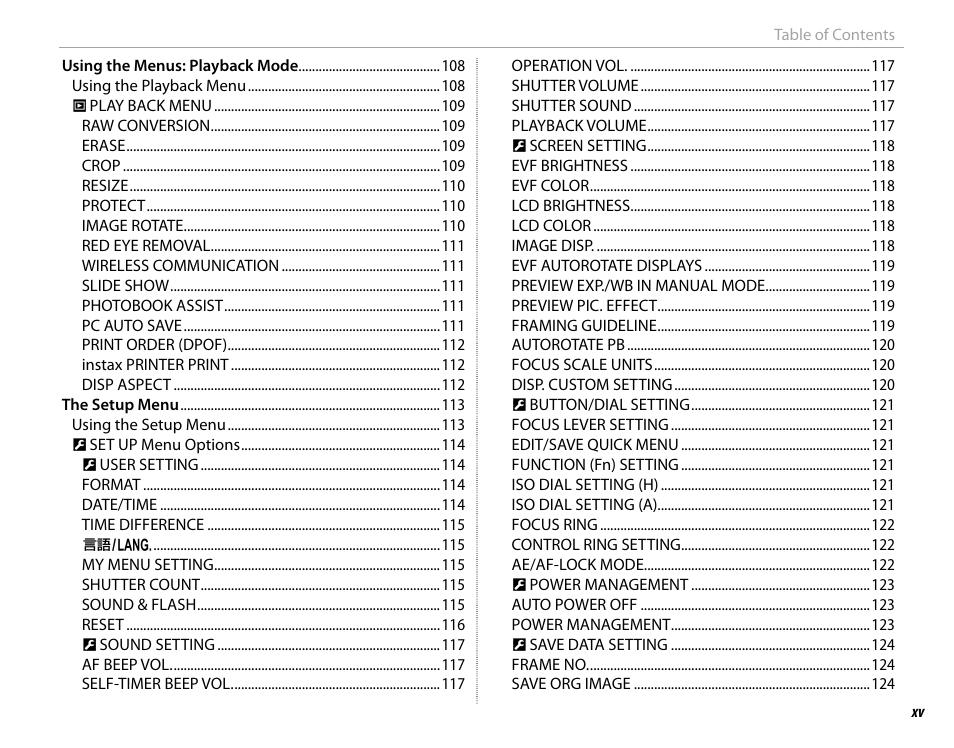 FujiFilm X100F User Manual | Page 15 / 188