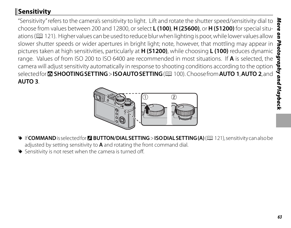 Sensitivity | FujiFilm X100F User Manual | Page 79 / 188