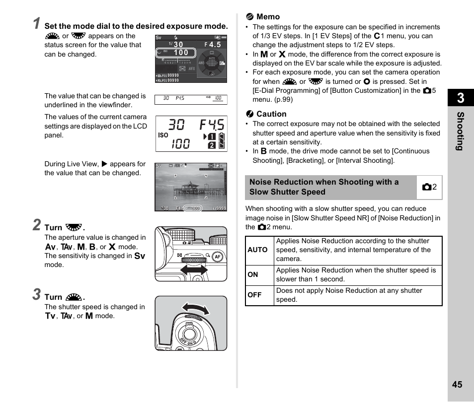 P.45), P.45, Shoo ting 45 | Ricoh Pentax К-1 User Manual | Page 47 / 140