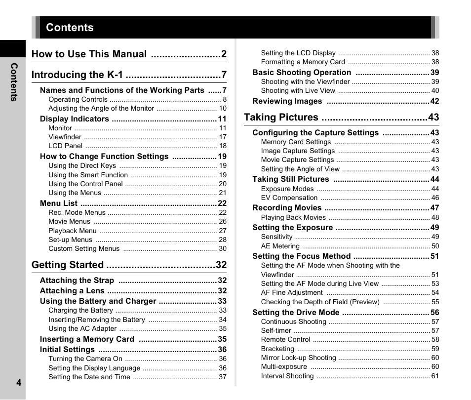 Ricoh Pentax К-1 User Manual | Page 6 / 140