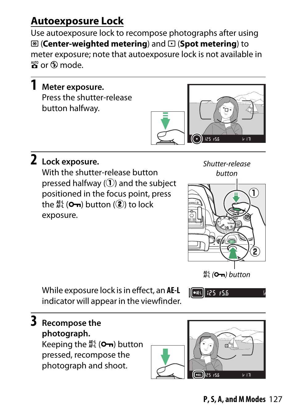 Autoexposure lock | Nikon D5500 User Manual | Page 151 / 436