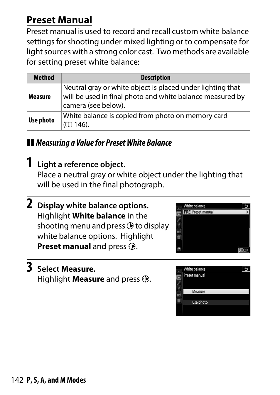 Preset manual | Nikon D5500 User Manual | Page 166 / 436