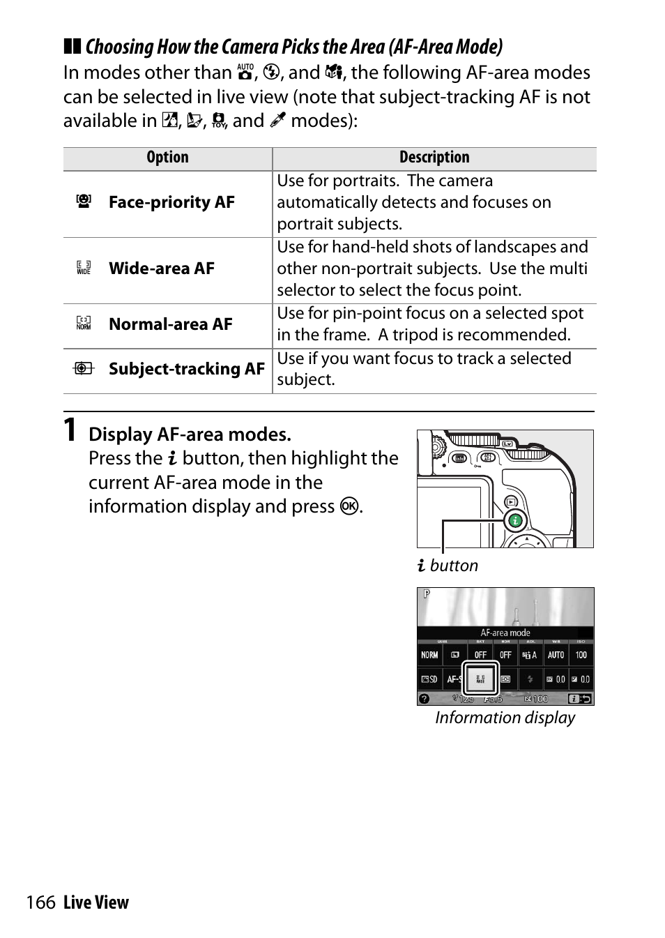 0 166) is ac | Nikon D5500 User Manual | Page 190 / 436