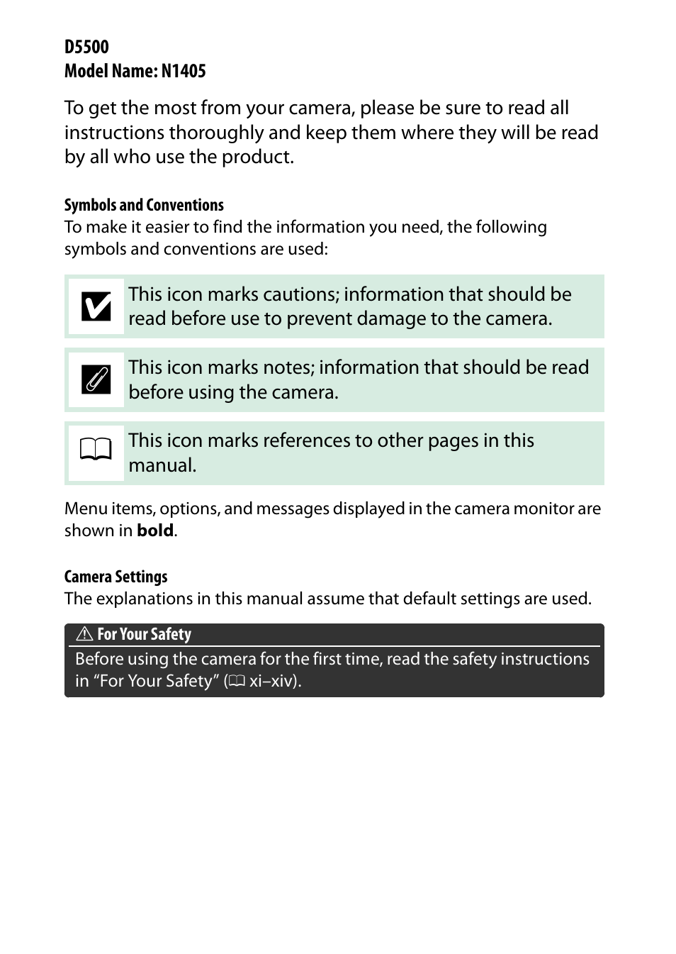 Nikon D5500 User Manual | Page 2 / 436