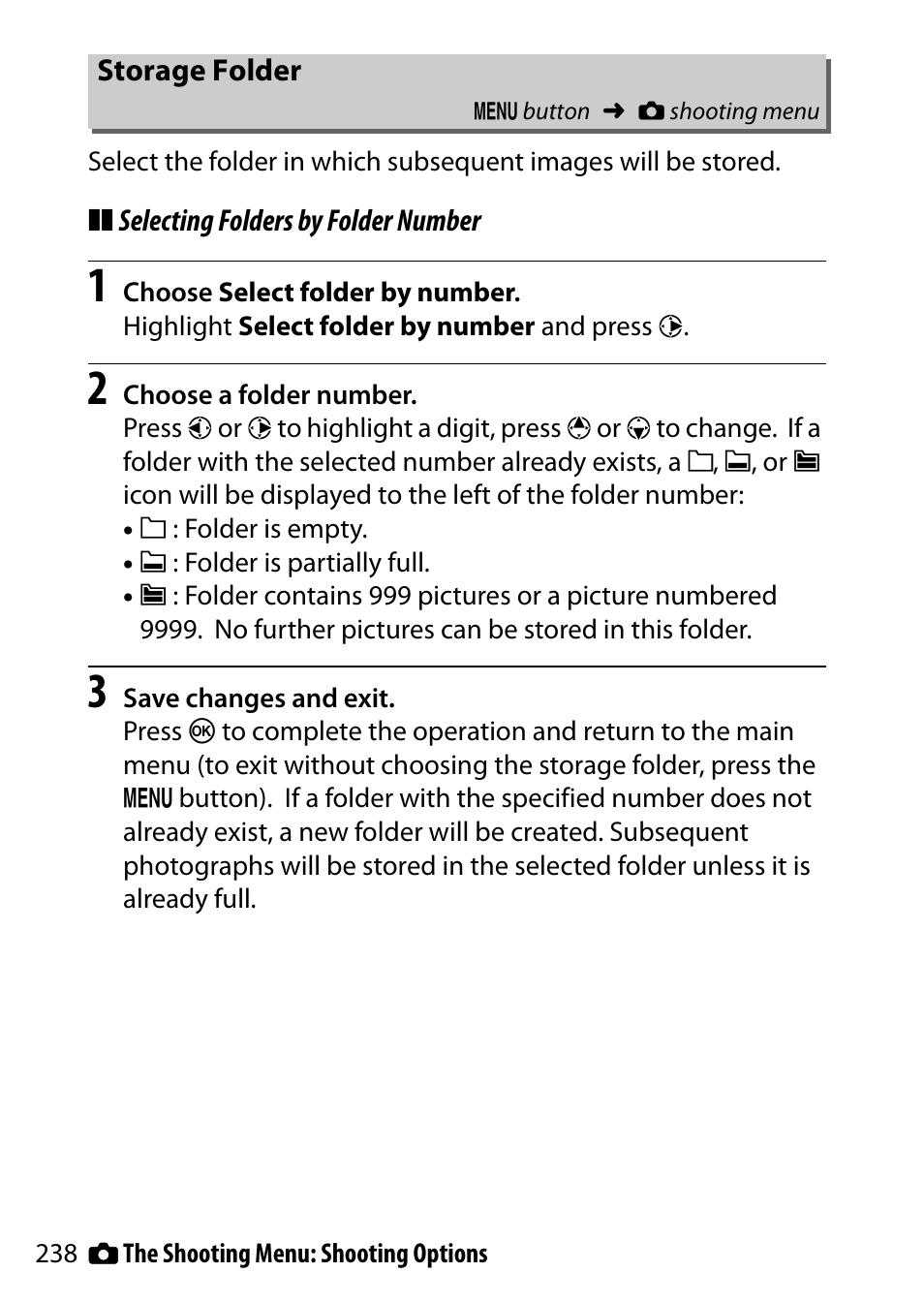 Storage folder | Nikon D5500 User Manual | Page 262 / 436