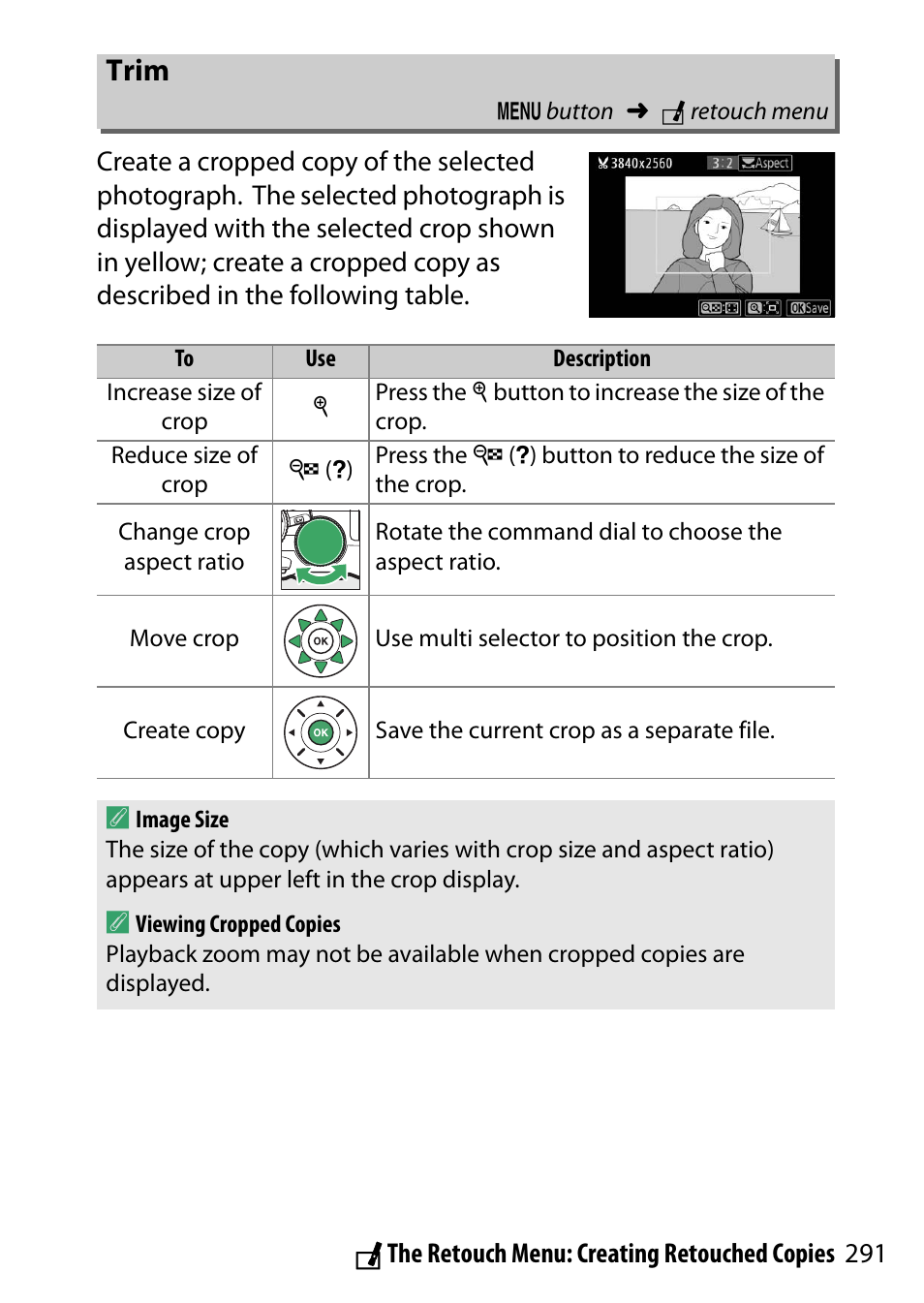 Trim | Nikon D5500 User Manual | Page 315 / 436