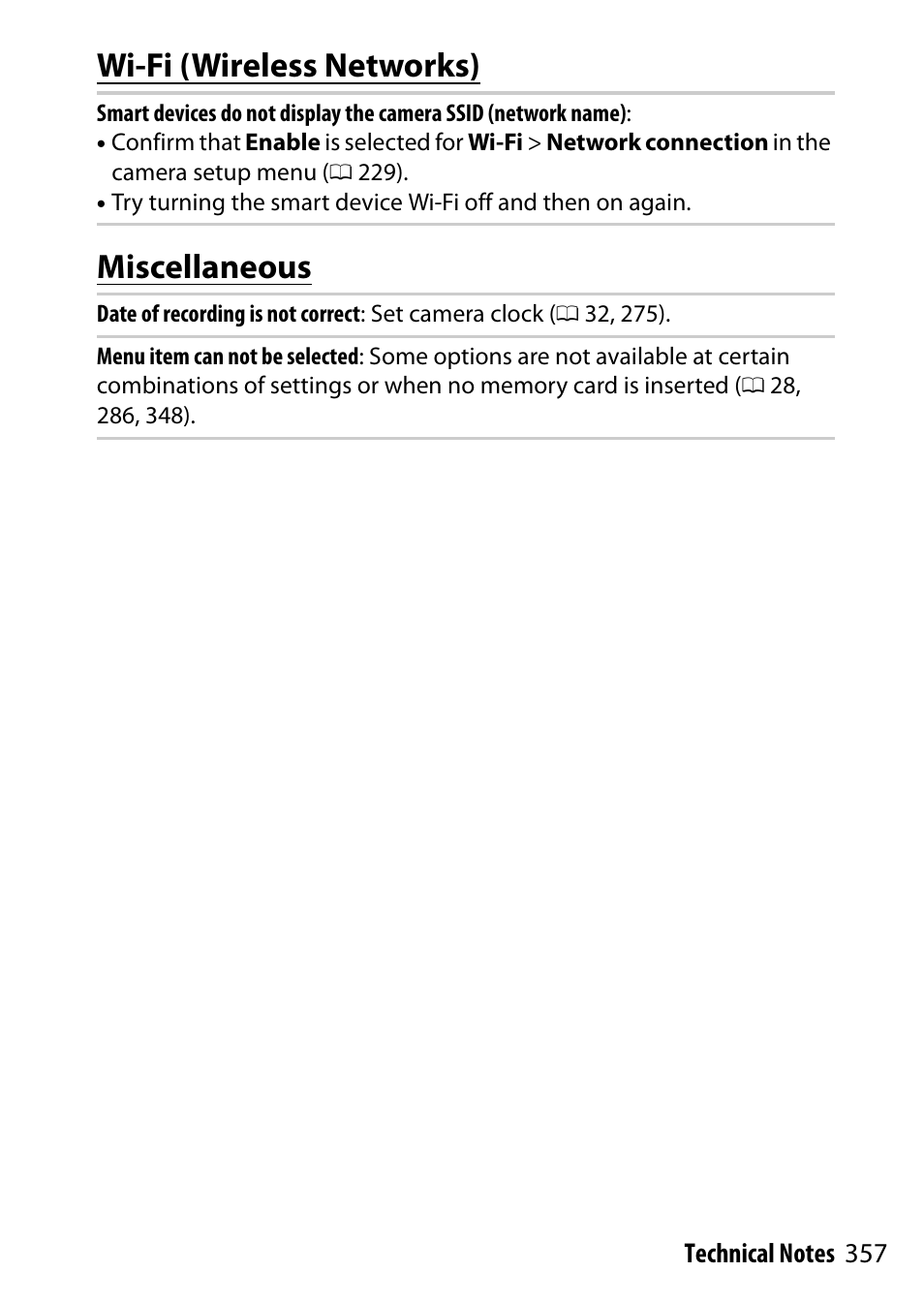 Wi-fi (wireless networks), Miscellaneous, Wi-fi (wireless networks) miscellaneous | Nikon D5500 User Manual | Page 381 / 436