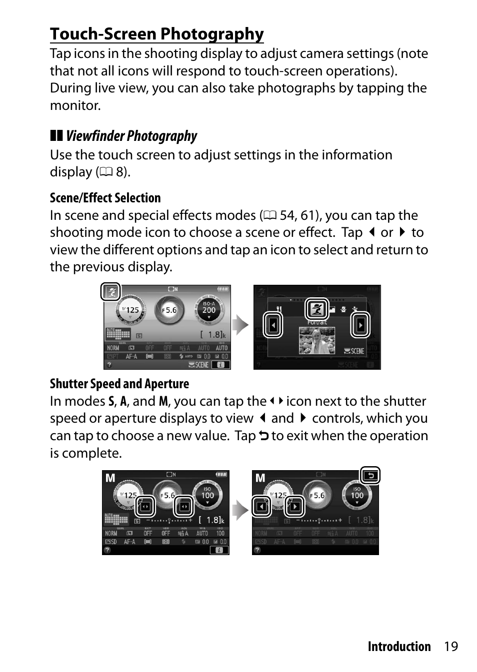Touch-screen photography | Nikon D5500 User Manual | Page 43 / 436