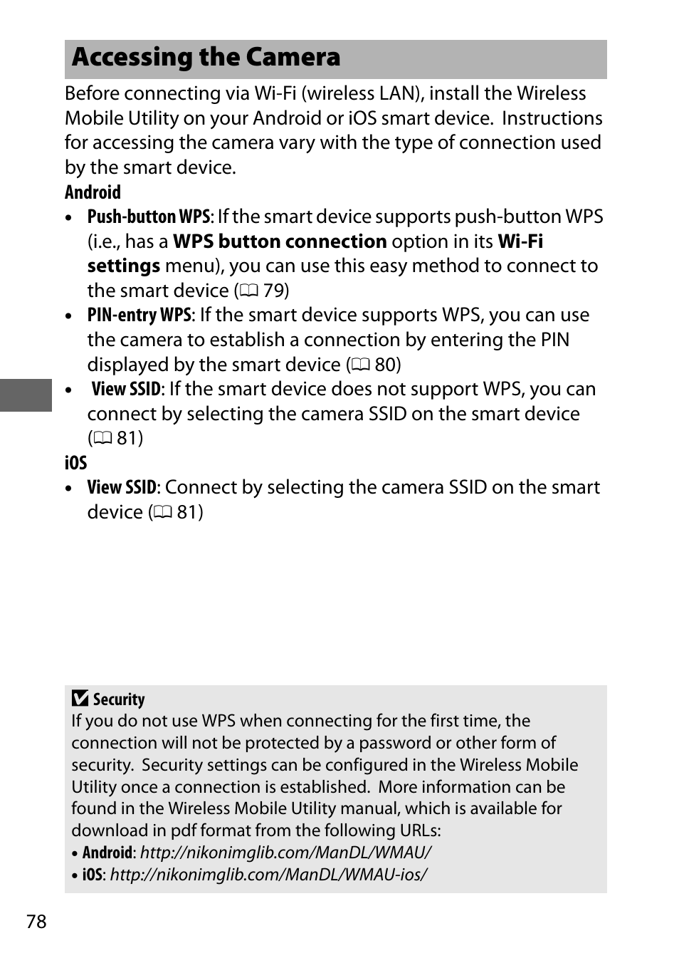 Accessing the camera | Nikon D5500 User Manual | Page 100 / 156