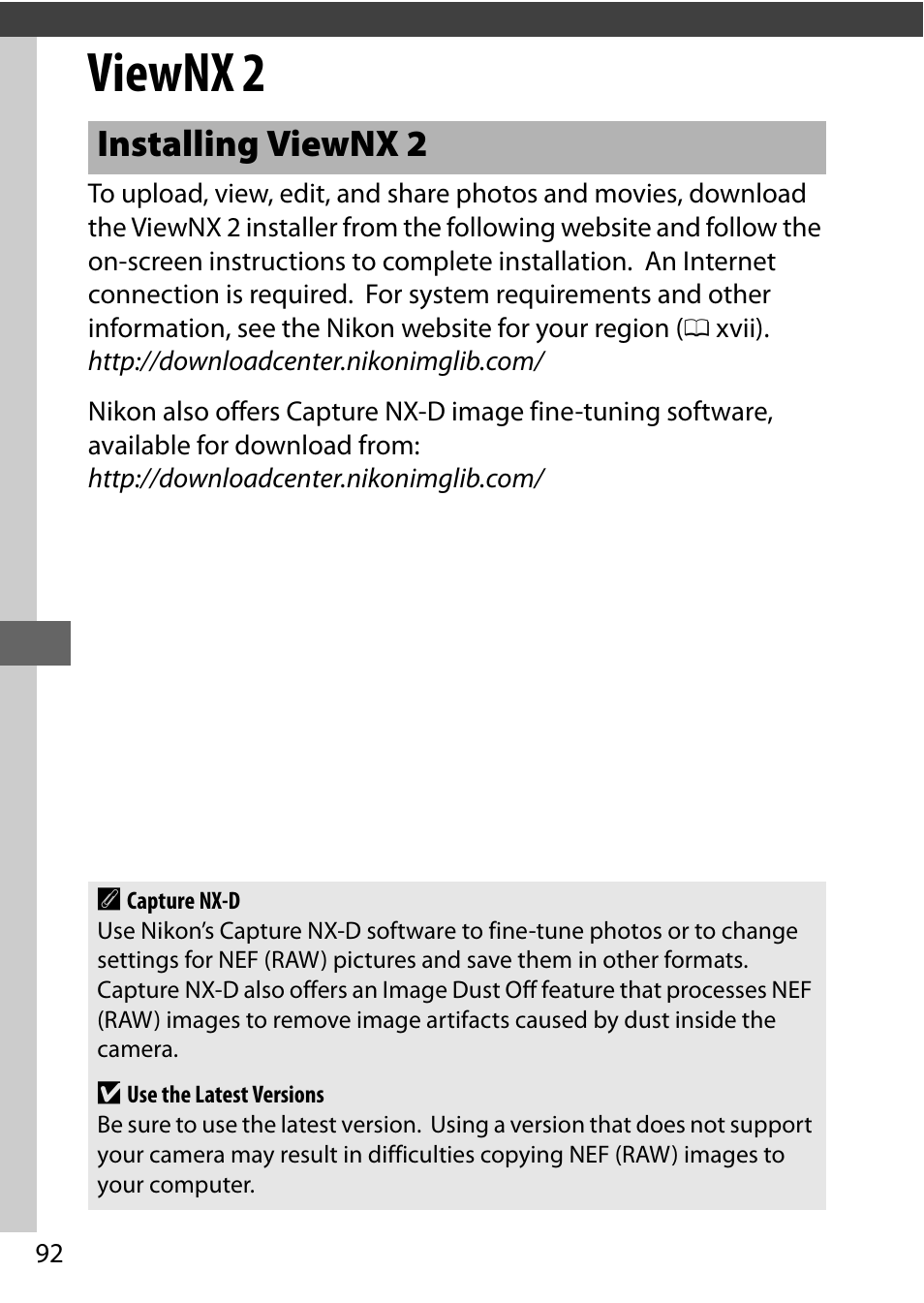 Viewnx 2, Installing viewnx 2 | Nikon D5500 User Manual | Page 114 / 156