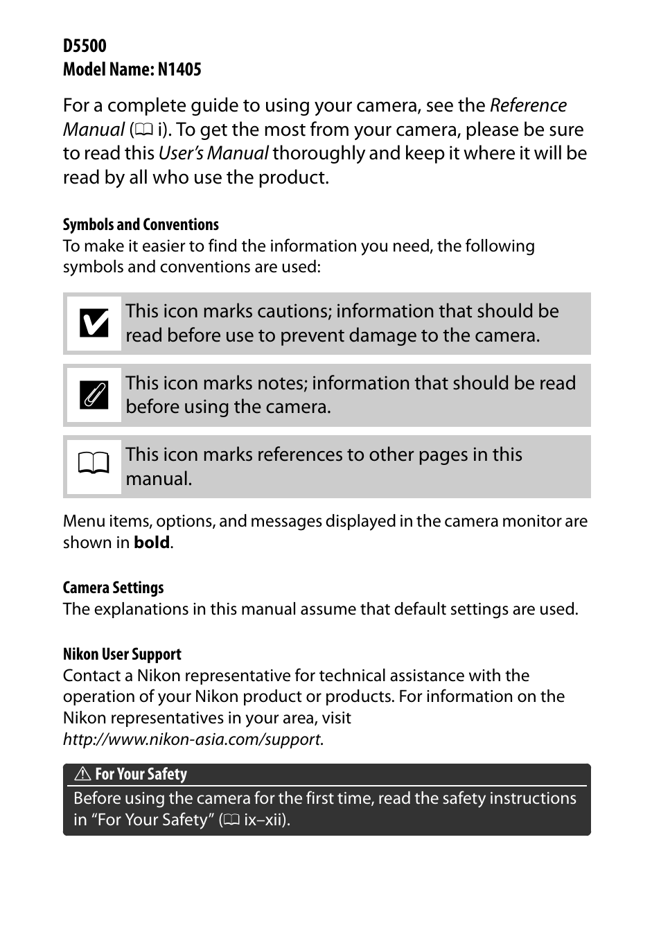 Nikon D5500 User Manual | Page 2 / 156