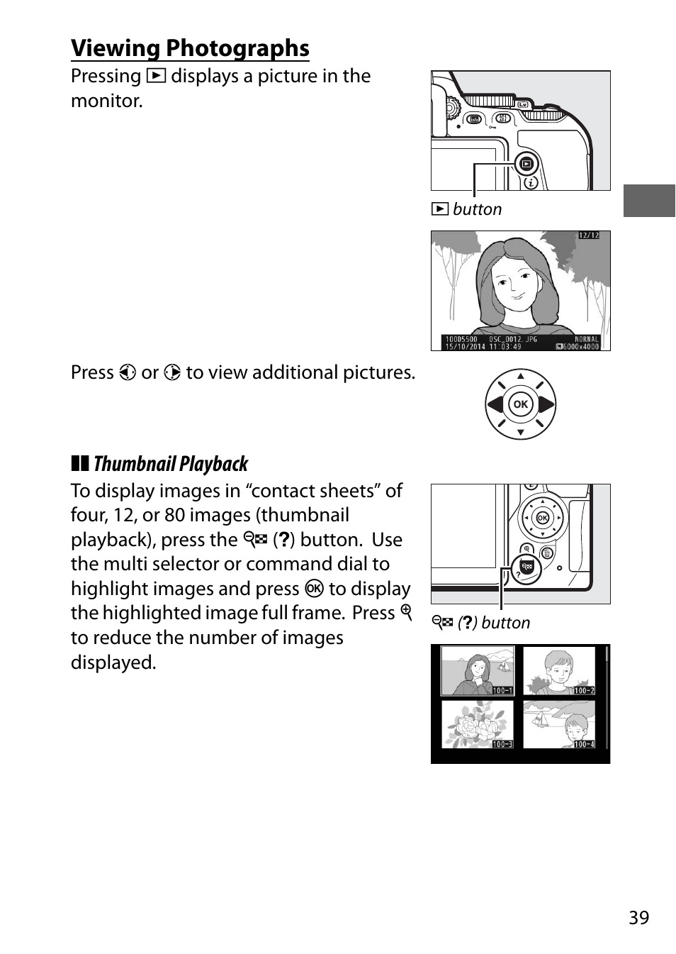 Viewing photographs | Nikon D5500 User Manual | Page 61 / 156