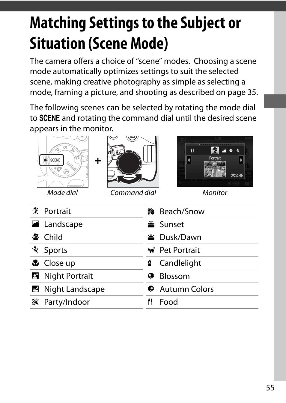 S modes | Nikon D5500 User Manual | Page 77 / 156