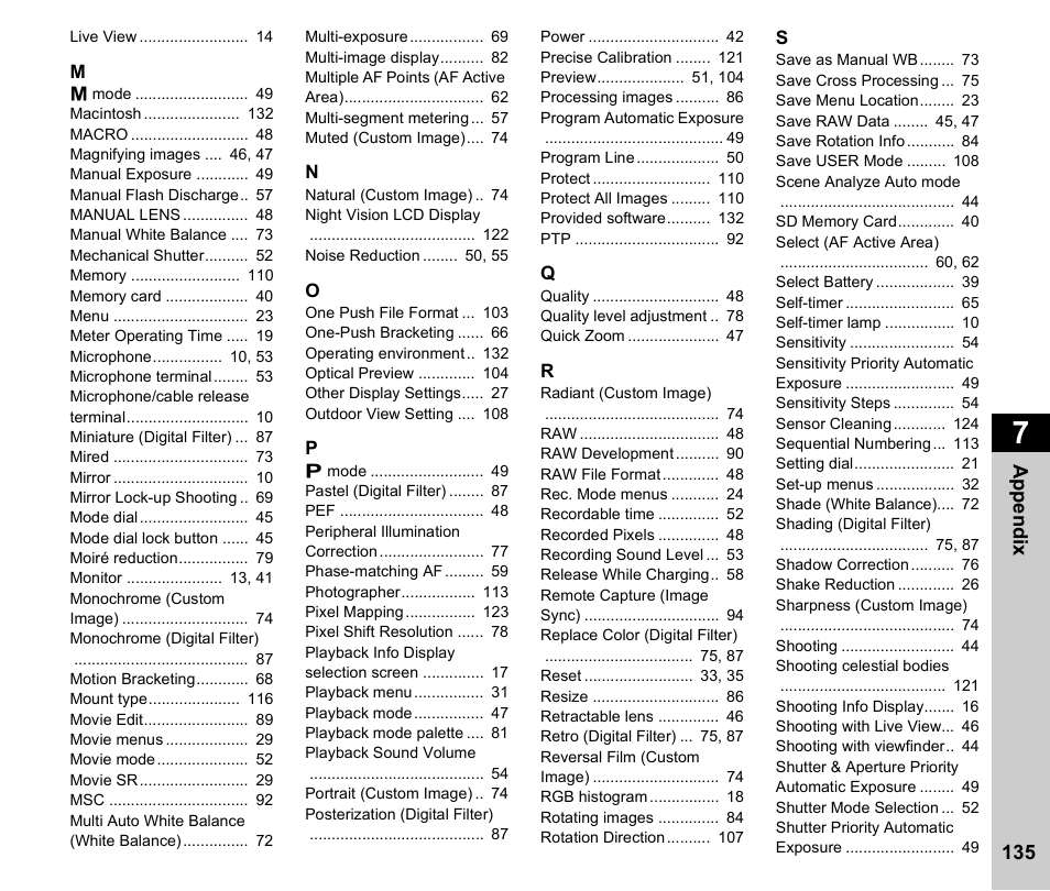 Ricoh Pentax КP User Manual | Page 137 / 148