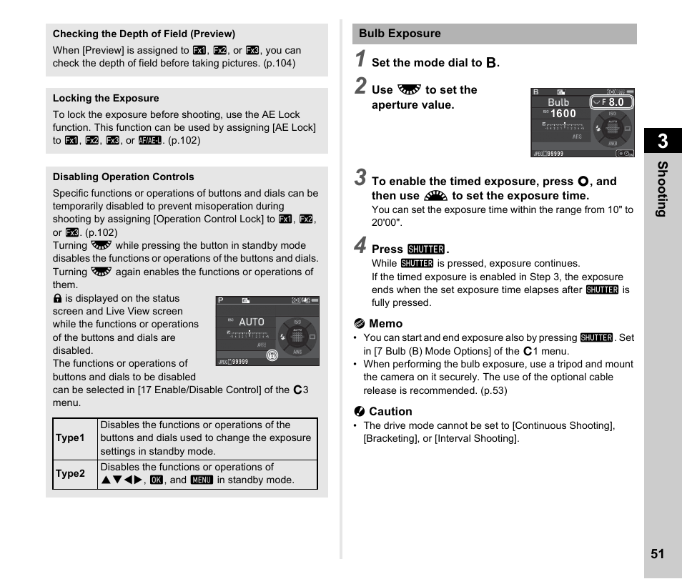 P.51, p, P.51), P.51 | T. (p.51) | Ricoh Pentax КP User Manual | Page 53 / 148