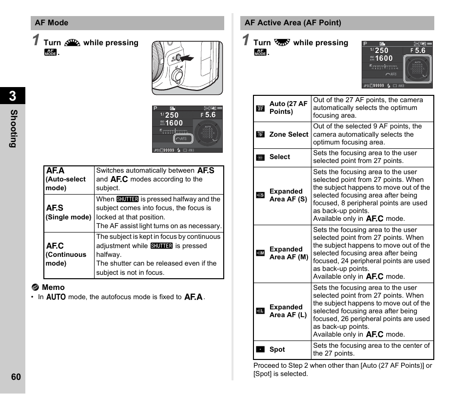 P.60, P.60), P.60)/e | Ricoh Pentax КP User Manual | Page 62 / 148