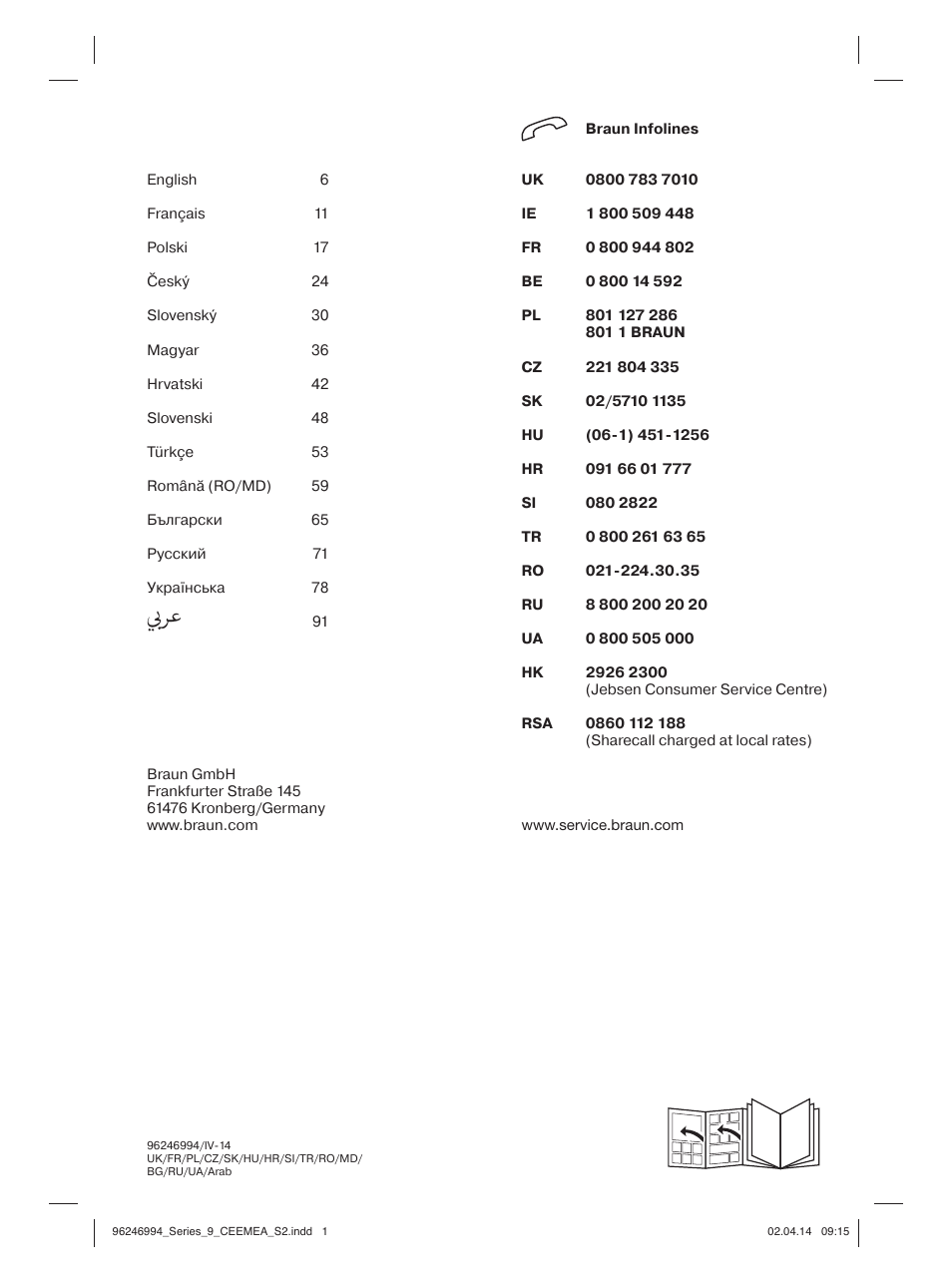 Braun Series 9 User Manual | Page 2 / 92