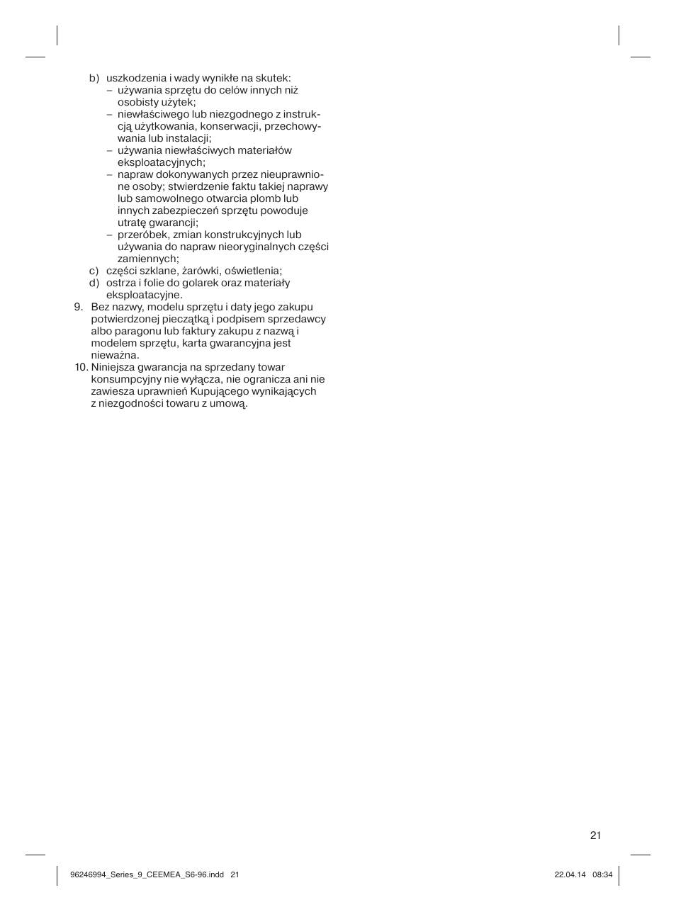 Braun Series 9 User Manual | Page 21 / 92