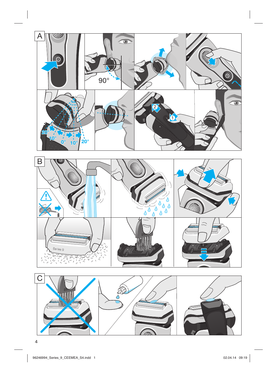 Ac b | Braun Series 9 User Manual | Page 4 / 92