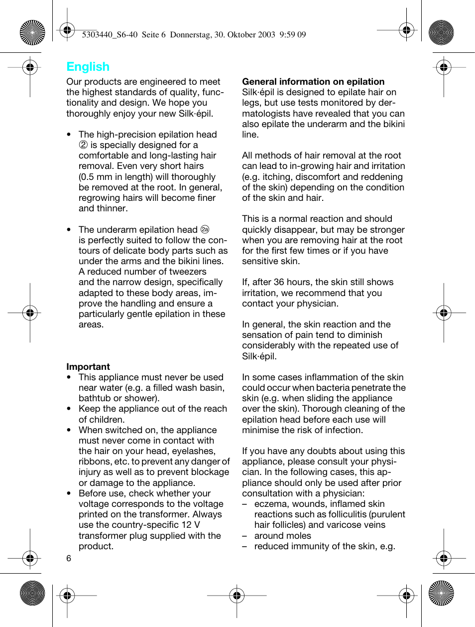 English | Braun Silk-épil SuperSoft User Manual | Page 5 / 42