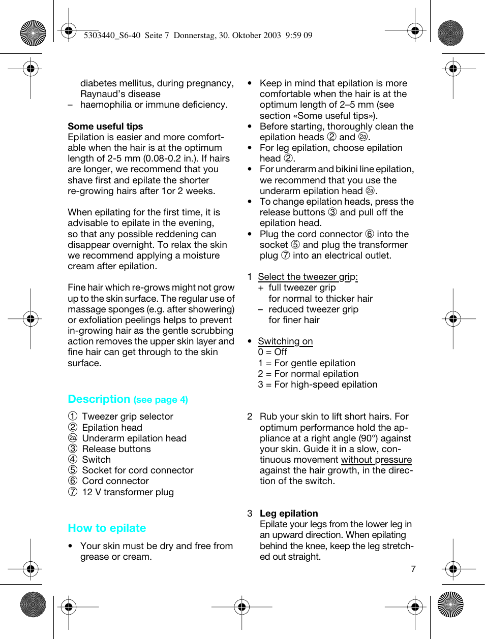 Braun Silk-épil SuperSoft User Manual | Page 6 / 42