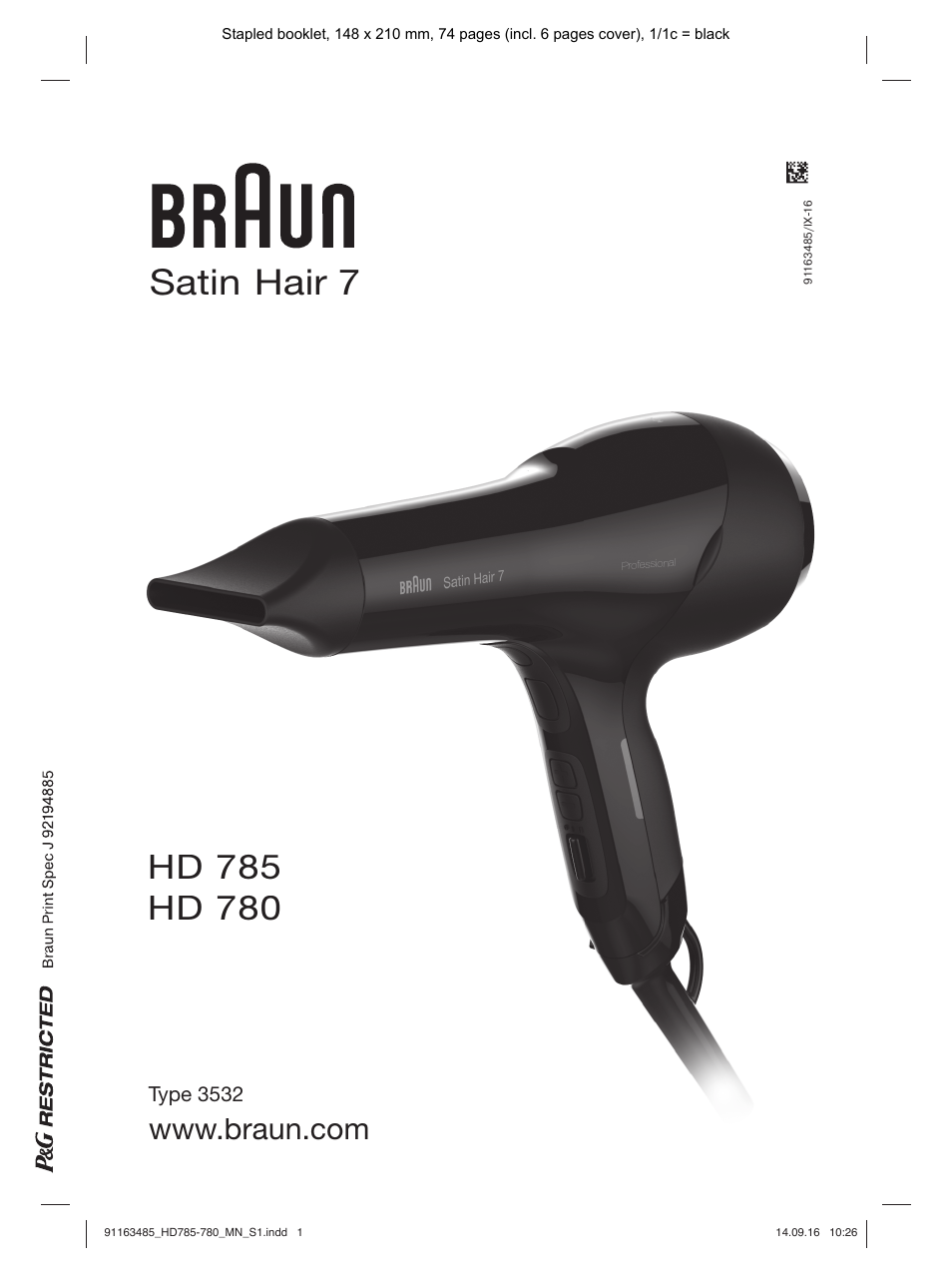 Braun Satin Hair 7 User Manual | 70 pages